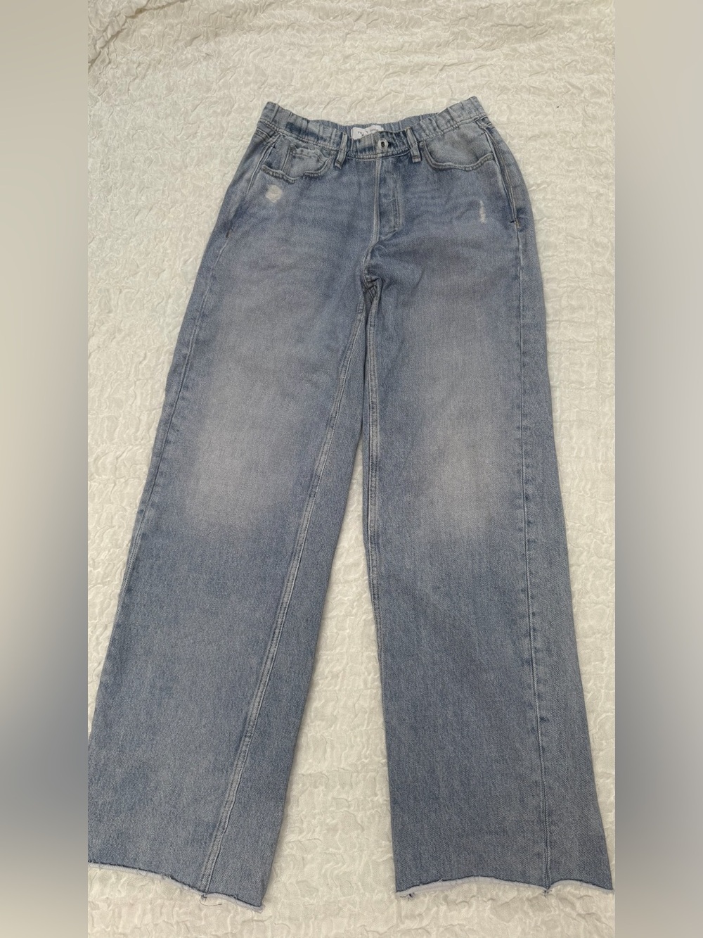 rag & bone denim sweatpants Light Blue Wide Leg - Picture 4 of 15